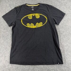 Free‎ Authority Batman Graphic T-Shirt Mens XL Black Comic Logo DC Comics Tee